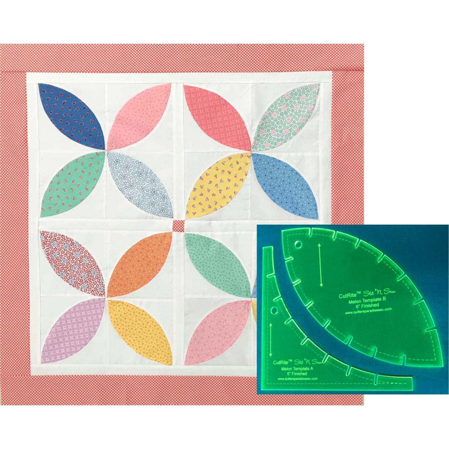CutRite Slit 'N Sew Melon 6 Inch Finished Template Set