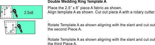 CutRite Slit 'N Sew Double Wedding Ring Queen Quilt Pattern (CRDWR03)