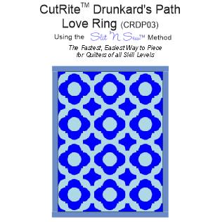 CutRite Slit 'N Sew Drunkard's Path Love Ring Quilt Pattern (CRDP03)