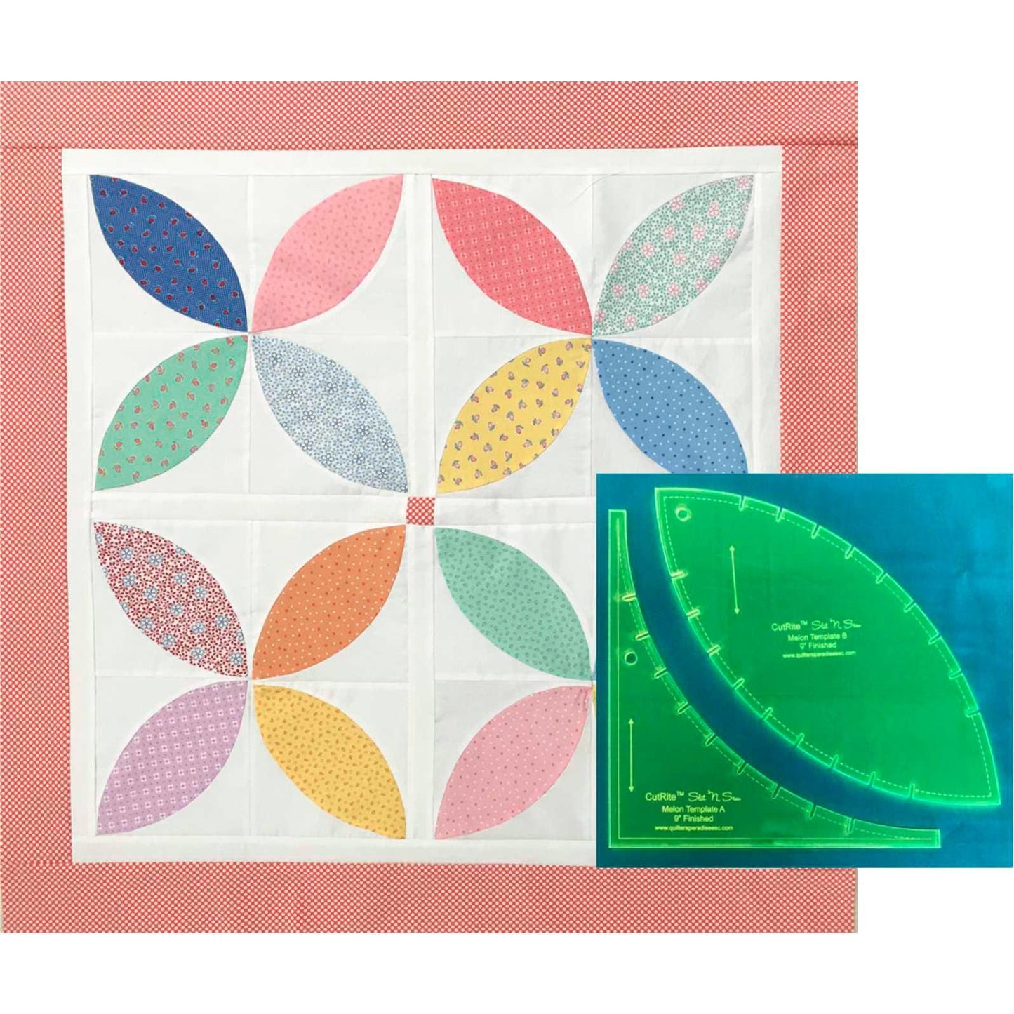 CutRite Slit 'N Sew Melon 9 Inch Finished Template Set