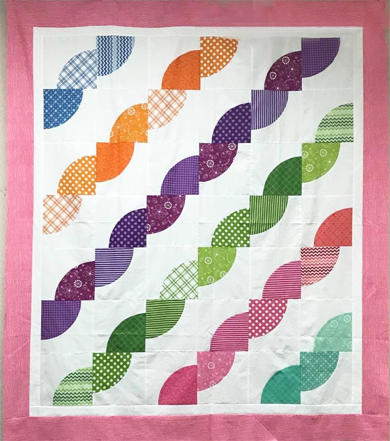 CutRite Slit 'N Sew Drunkard's Path 6 Inch Finished Template Set
