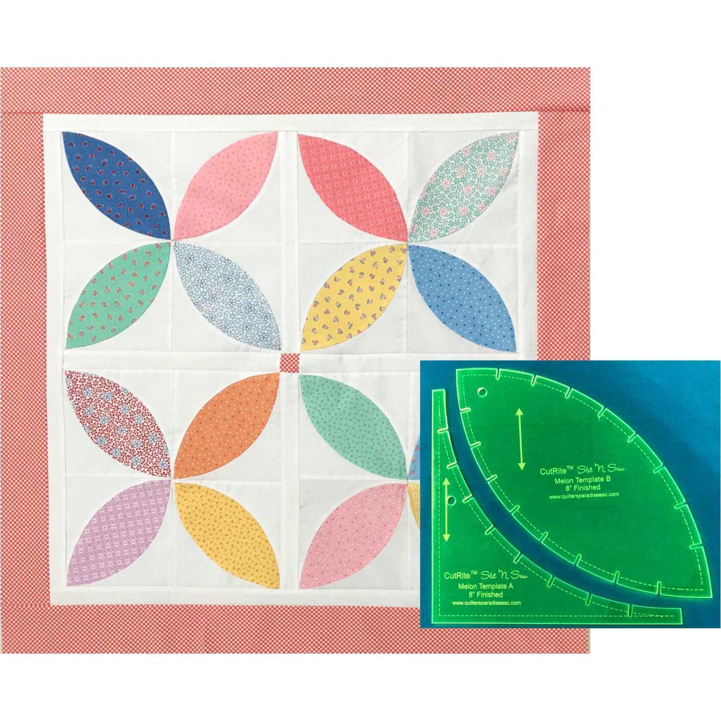CutRite Slit 'N Sew Melon 8 Inch Finished Template Set