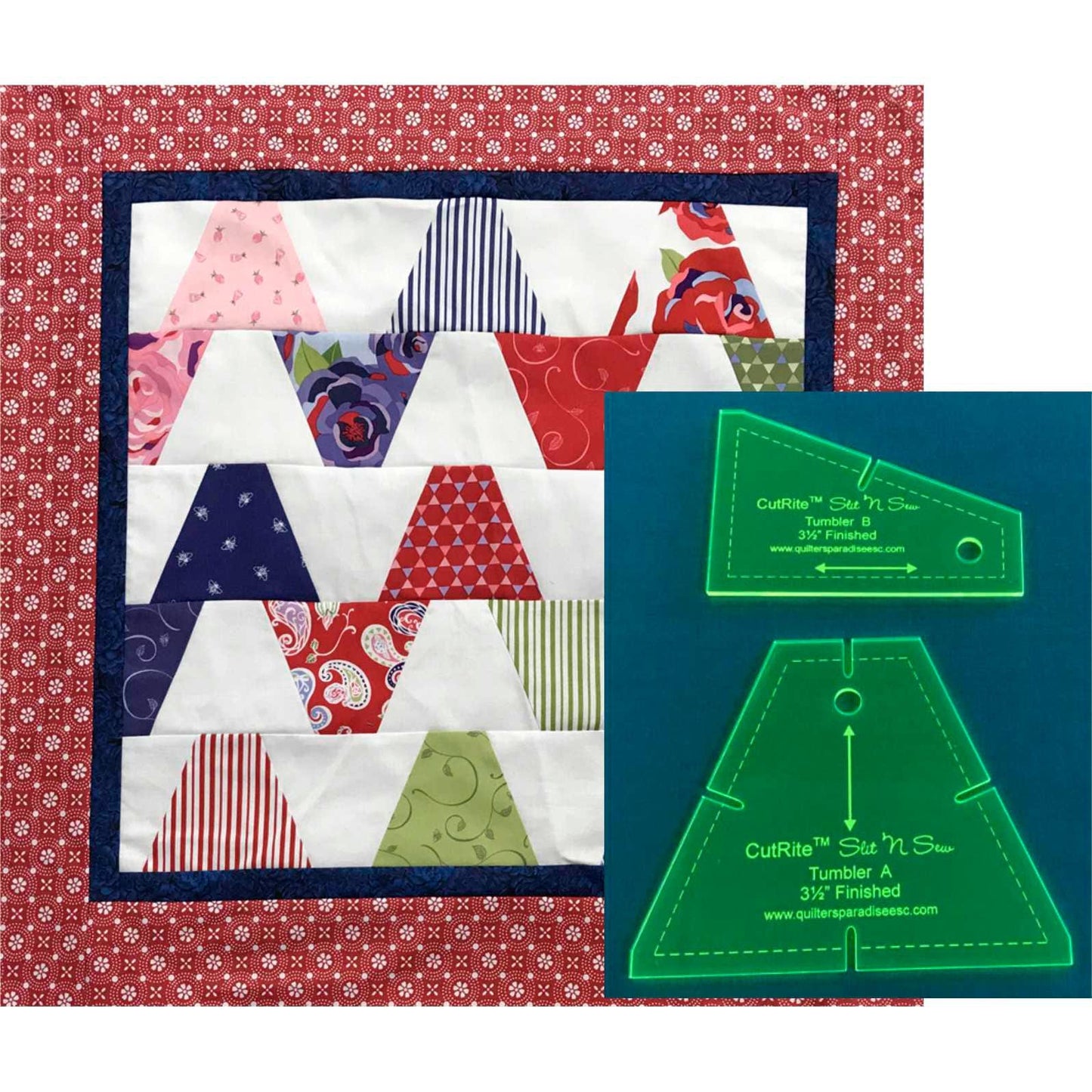 CutRite Slit 'N Sew Tumbler 3-1/2 Inch Finished Template Set