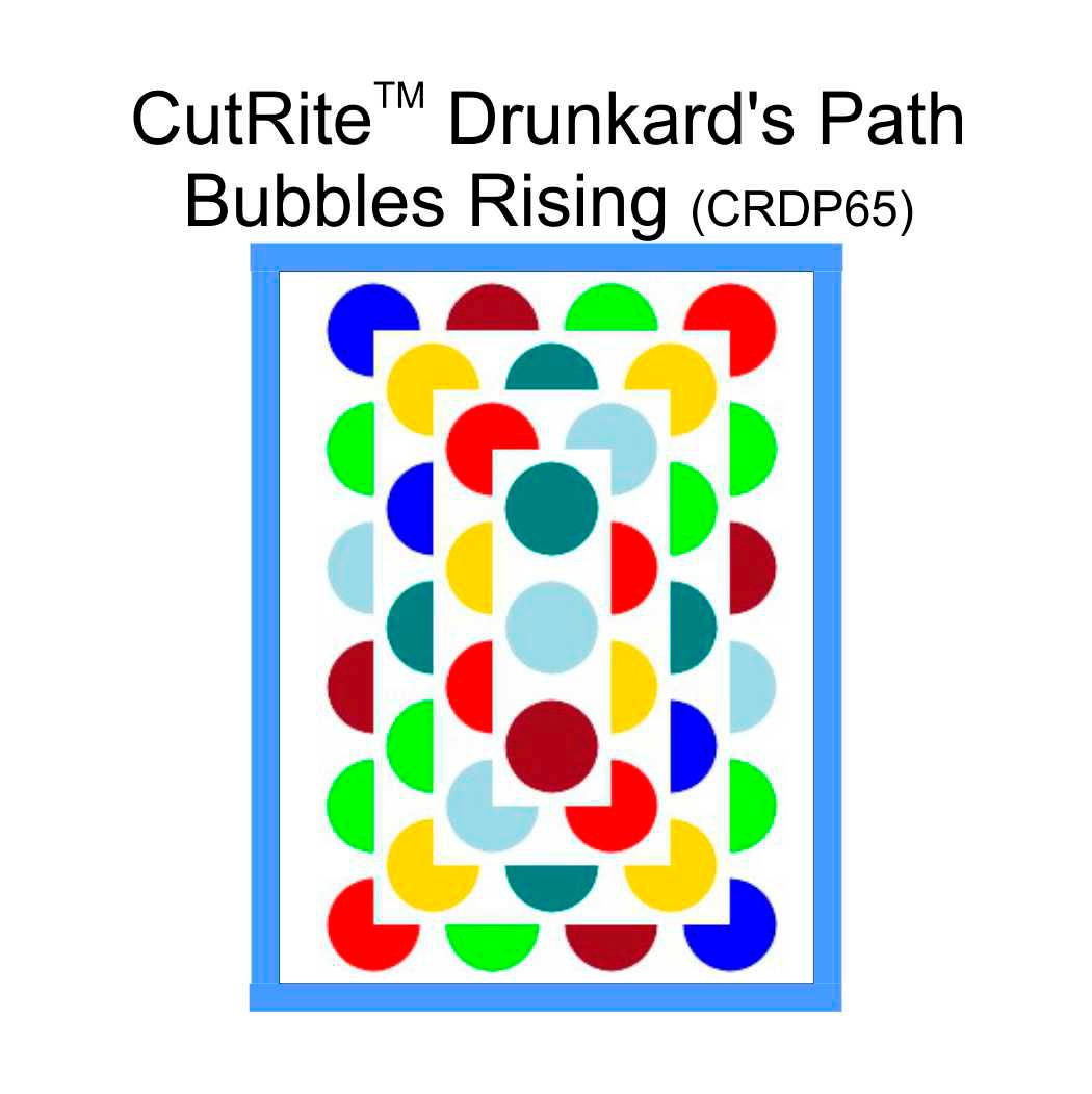 CutRite Slit 'N Sew Drunkard's Path Bubbles Rising Quilt Pattern (CRPD65)