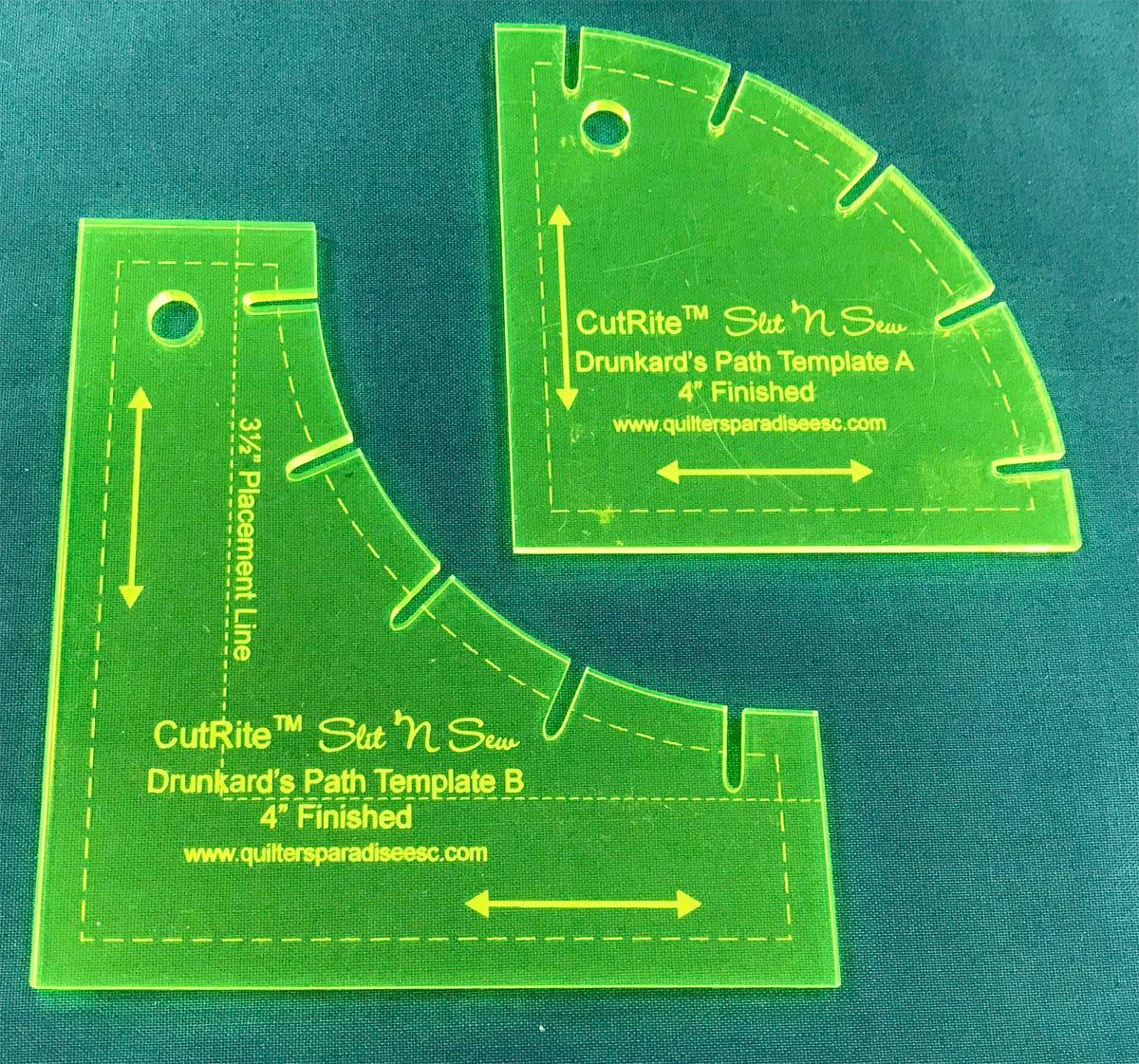 CutRite Slit 'N Sew Drunkard's Path 4 Inch Finished Template Set