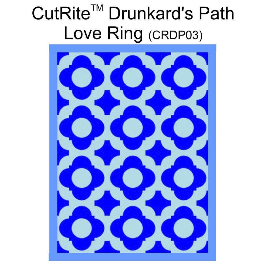 CutRite Slit 'N Sew Drunkard's Path Love Ring Quilt Pattern (CRDP03)