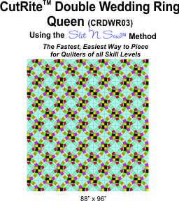 CutRite Slit 'N Sew Double Wedding Ring Queen Quilt Pattern (CRDWR03)