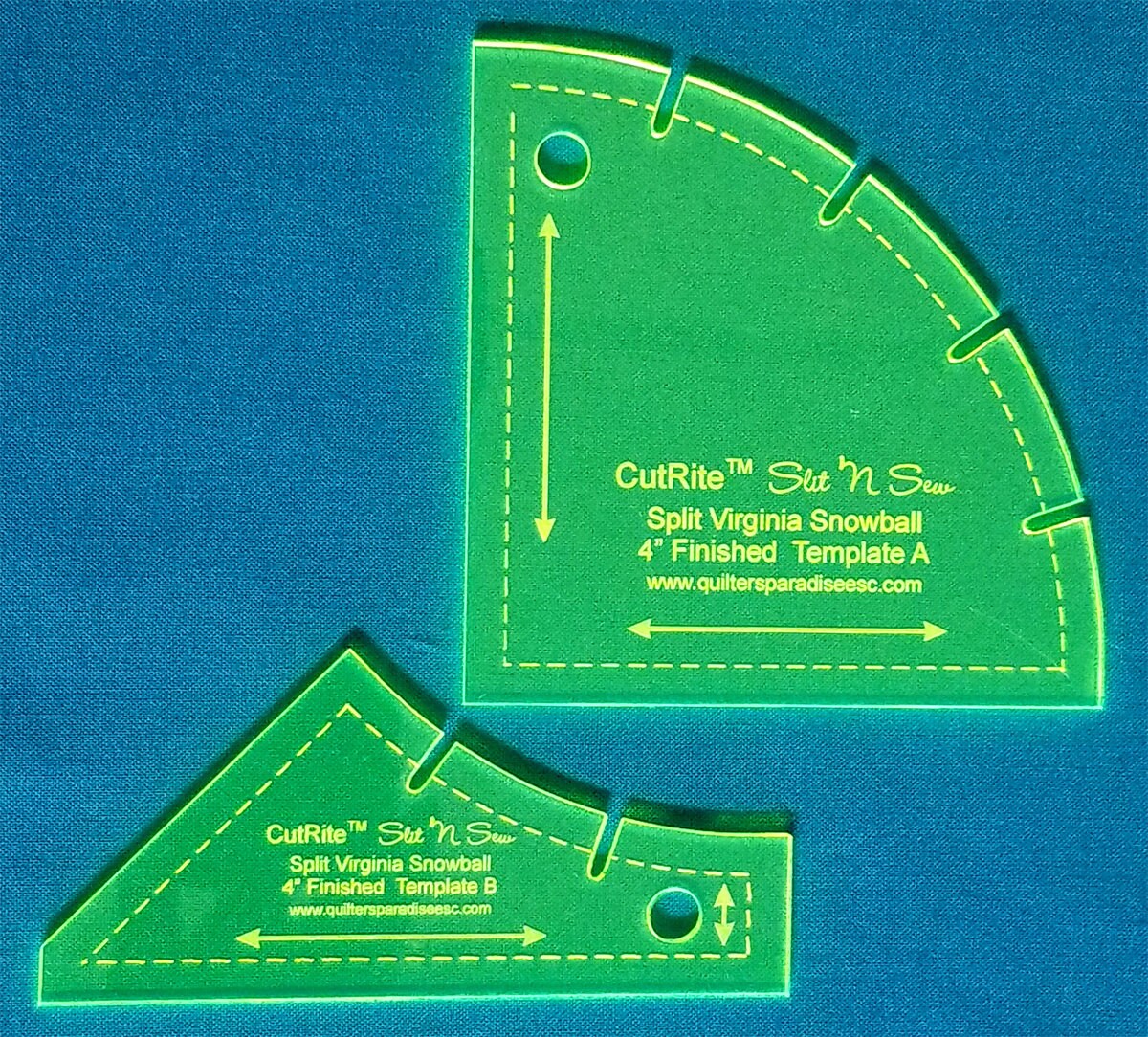 CutRite Slit 'N Sew Split Virginia Snowball 4 Inch Finished Template Set