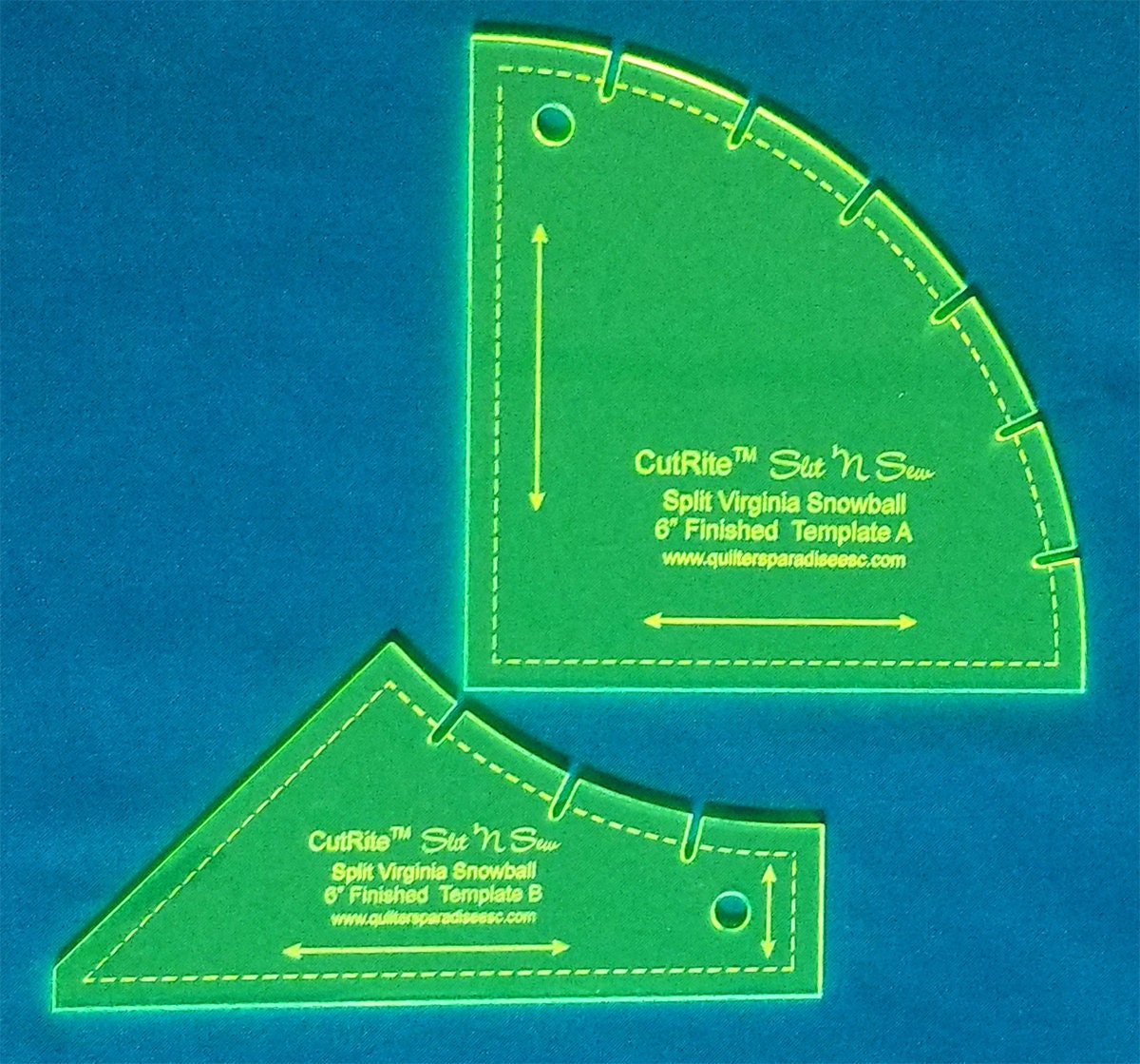 CutRite Slit 'N Sew Split Virginia Snowball 6 Inch Finished Template Set
