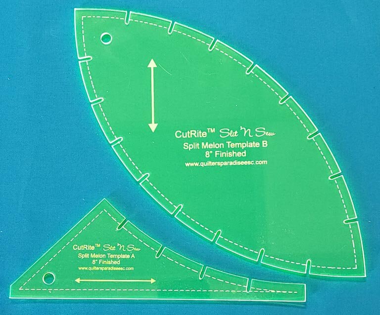 CutRite Slit 'N Sew Split Melon 8 Inch Finished Template Set