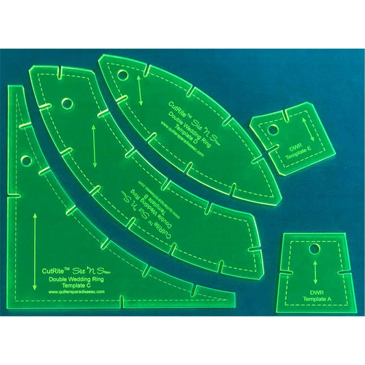 CutRite Slit 'N Sew Double Wedding Ring Template Set