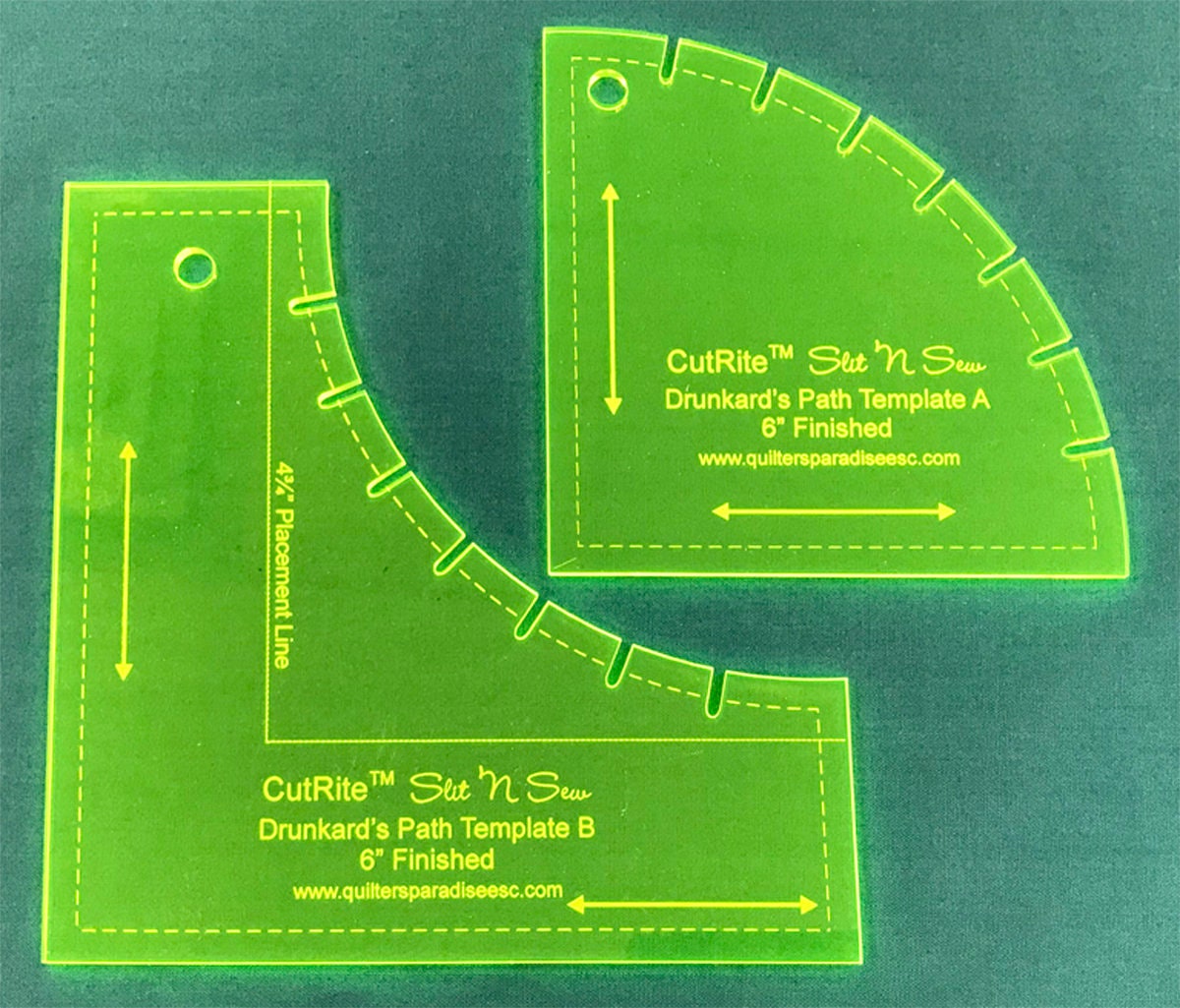 CutRite Slit 'N Sew Drunkard's Path 6 Inch Finished Template Set
