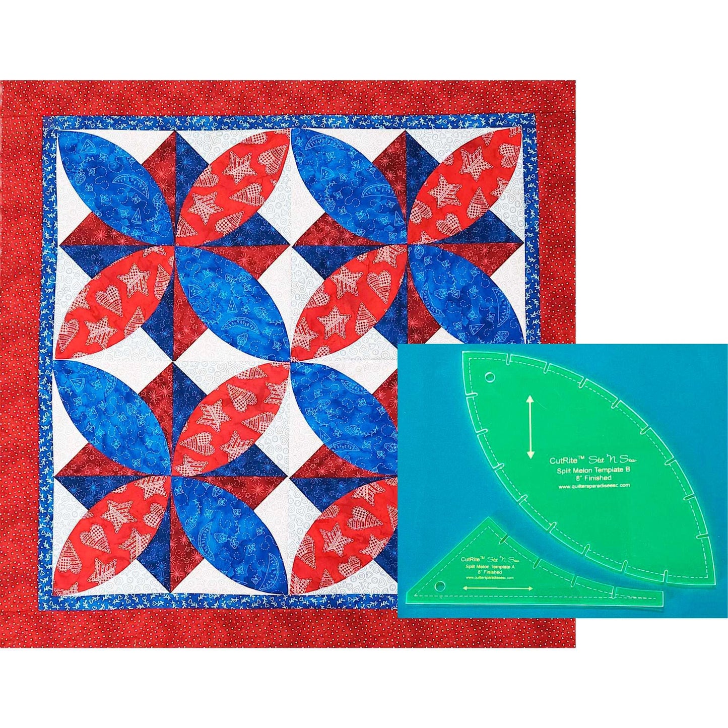 CutRite Slit 'N Sew Split Melon 8 Inch Finished Template Set