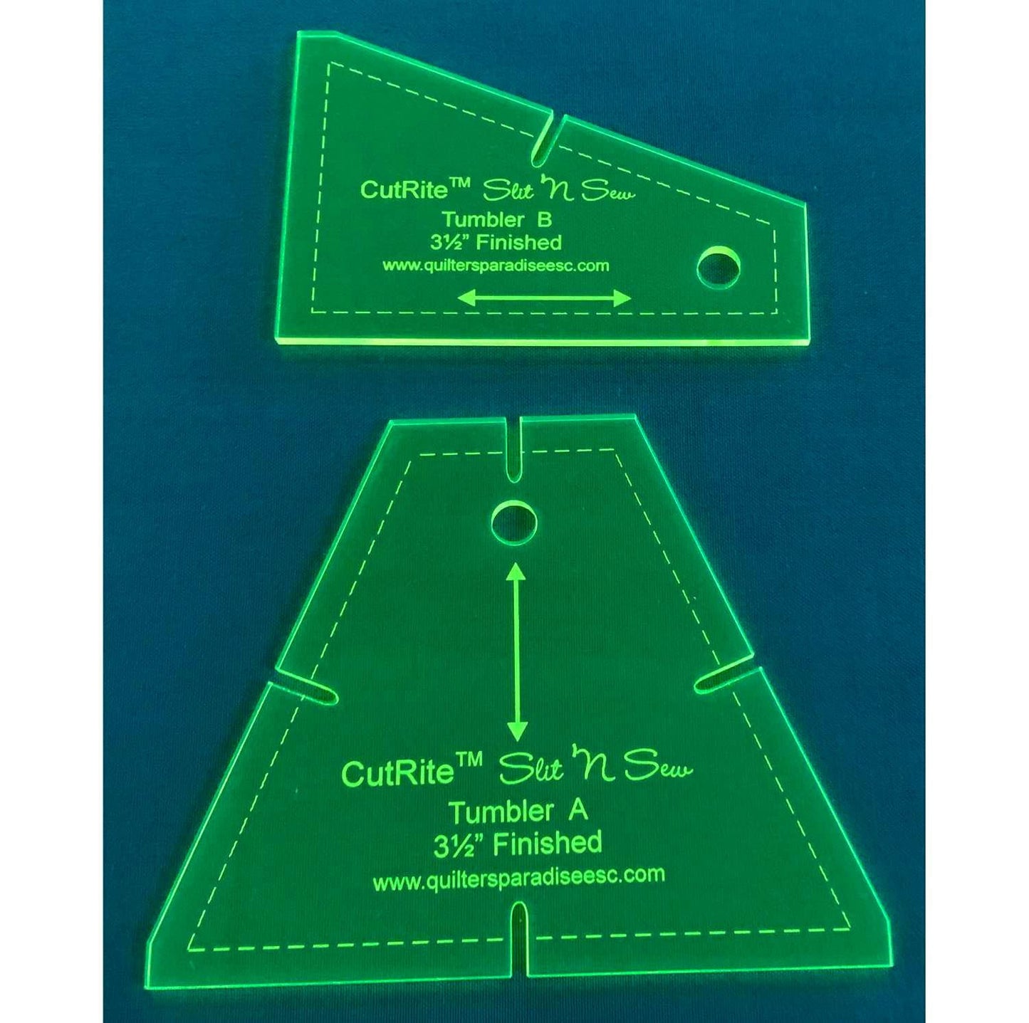 CutRite Slit 'N Sew Tumbler 3-1/2 Inch Finished Template Set