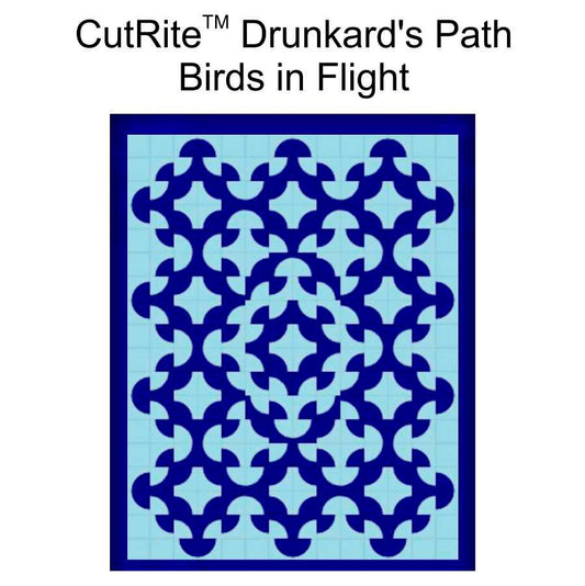 CutRite Slit 'N Sew Drunkard's Path Birds in Flight Quilt Pattern (CRDP50)