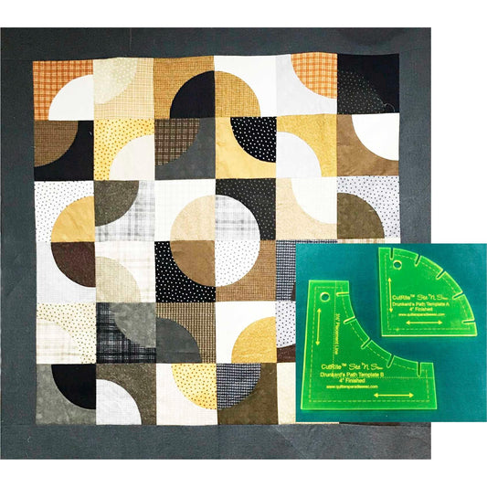 CutRite Slit 'N Sew Drunkard's Path 4 Inch Finished Template Set