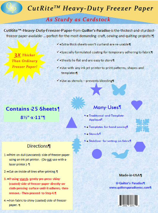 CutRite Heavy Duty Freezer Paper (Pkg of 25)