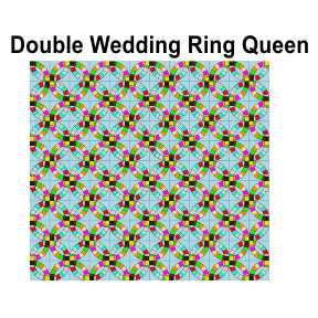 CutRite Slit 'N Sew Double Wedding Ring Queen Quilt Pattern (CRDWR03)