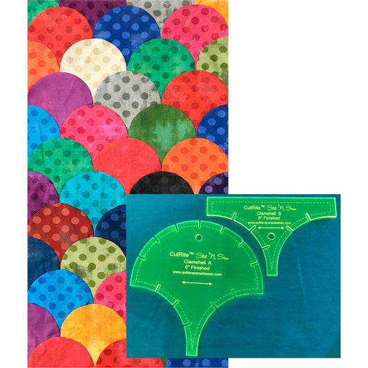 CutRite Slit 'N Sew Clamshell 6 Inch Finished Template Set