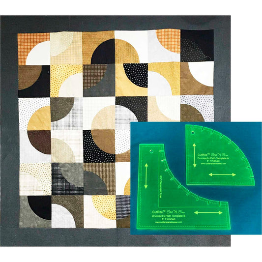 CutRite Slit 'N Sew Drunkard's Path 8 Inch Finished Template Set